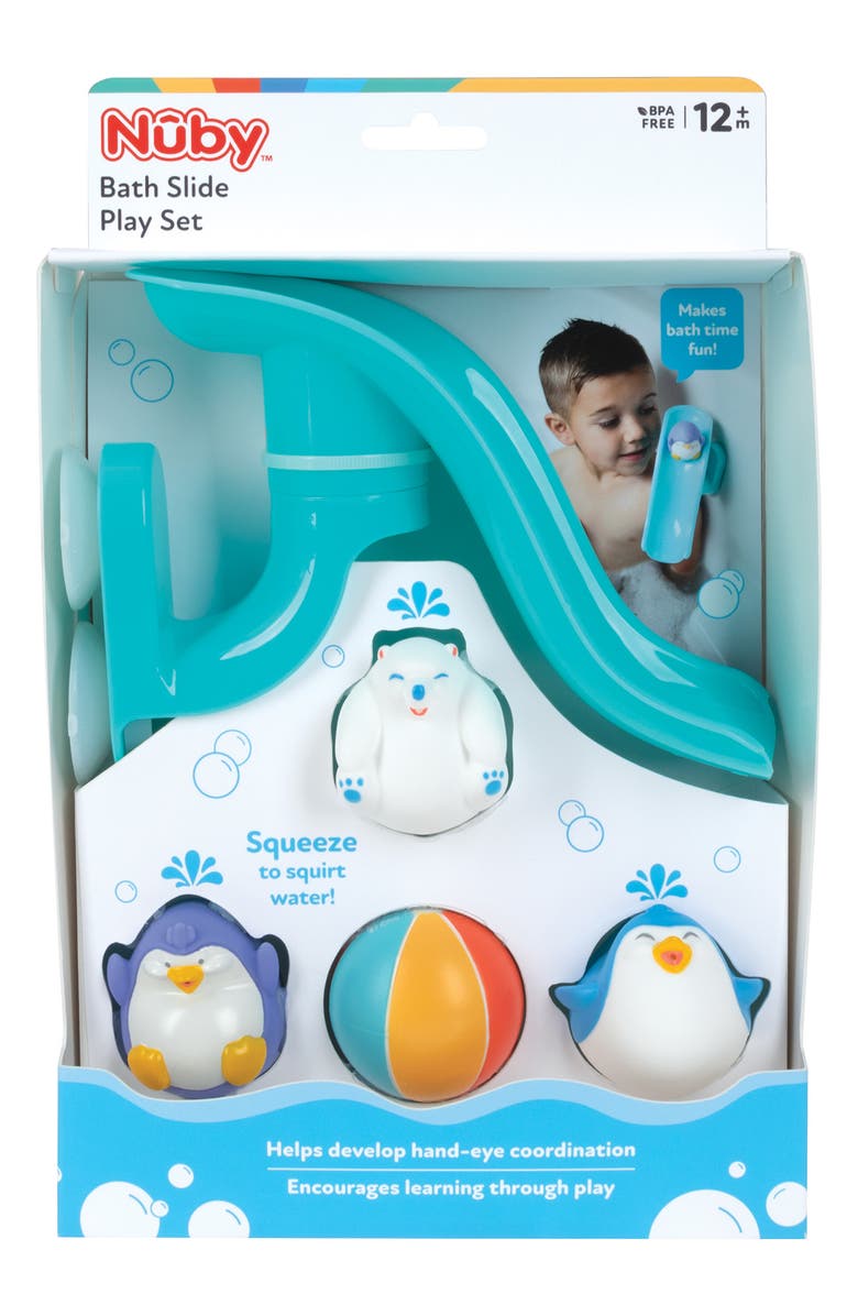 NUBY Penguin Slide Bath Playset, Alternate, color, Multi