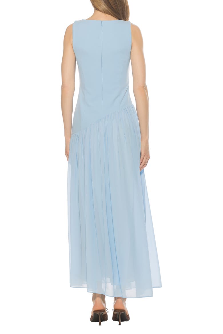 Elowen U-Neck Maxi Dress, Alternate, color, HALOGEN BLUE