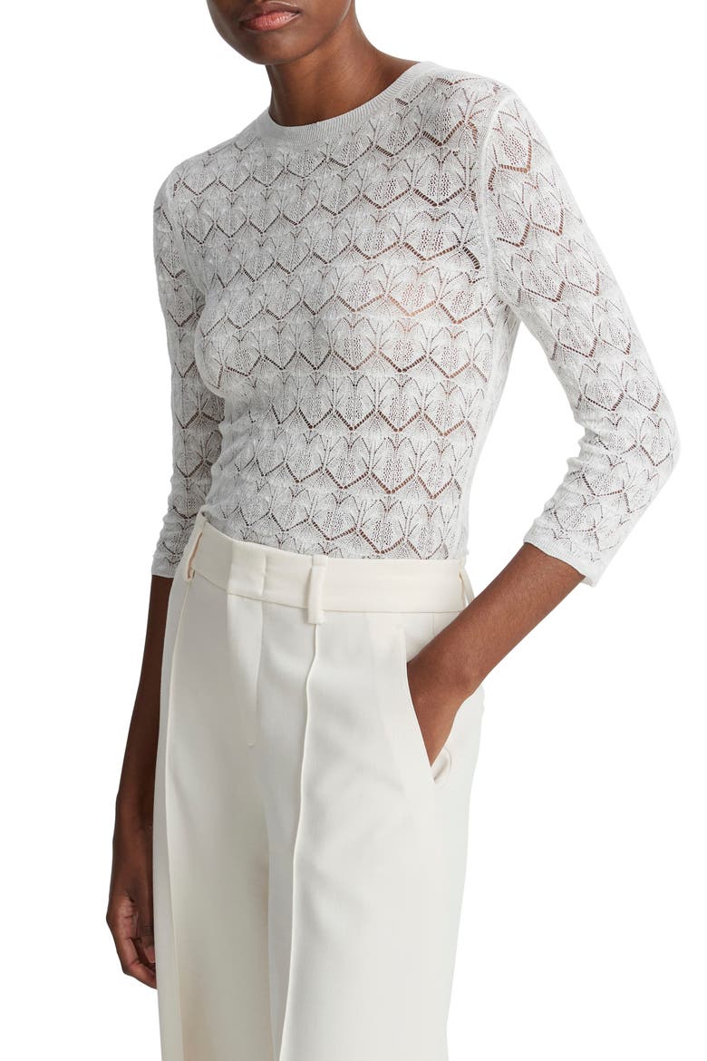 Long Sleeve Cotton Lace Top, Alternate, color, OPTIC WHITE