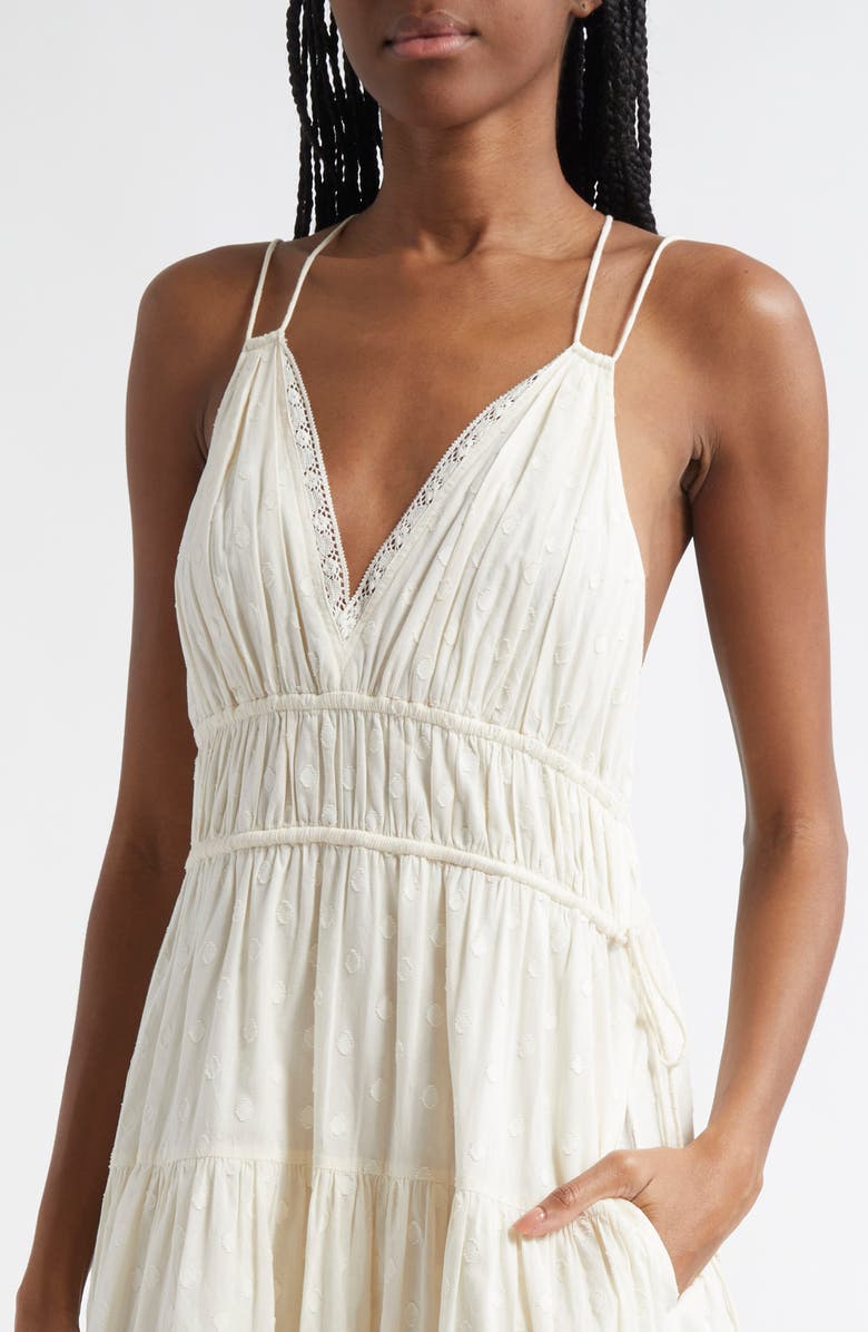 Freya Circle Jacquard Tiered Cotton Dress