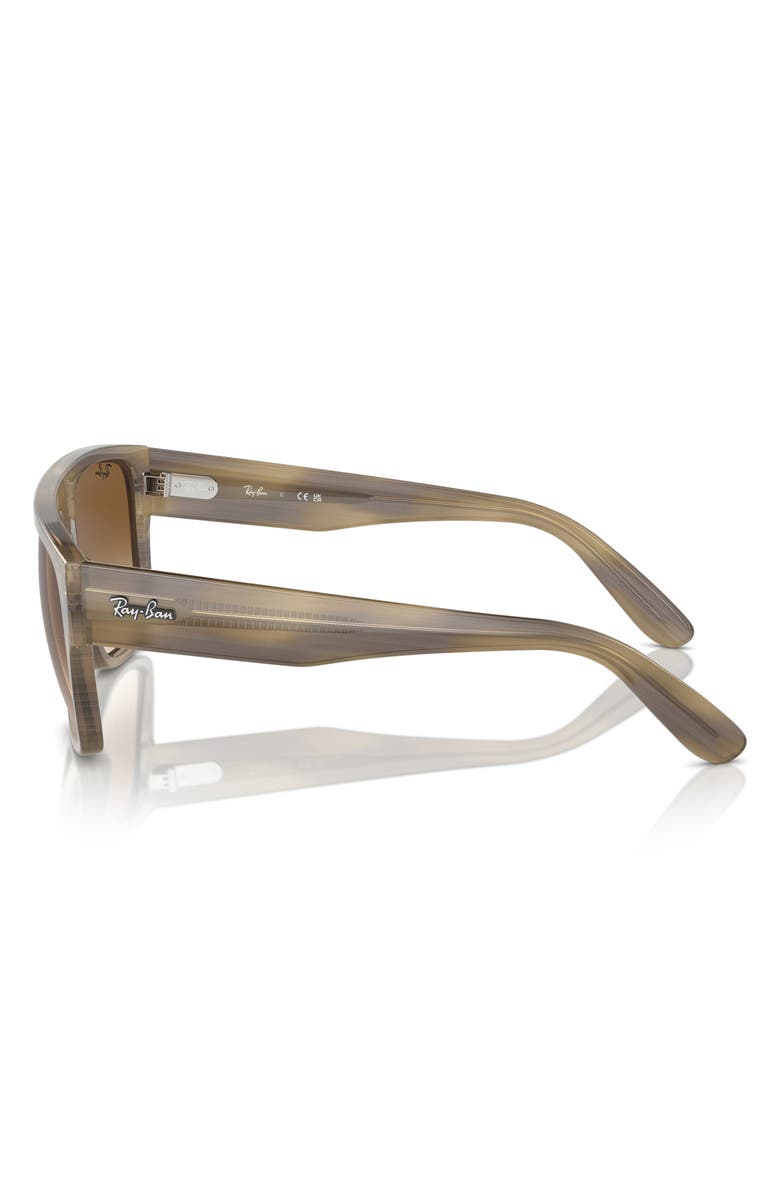 Ray-Ban 57mm Square Sunglasses, Alternate, color, Striped Grey