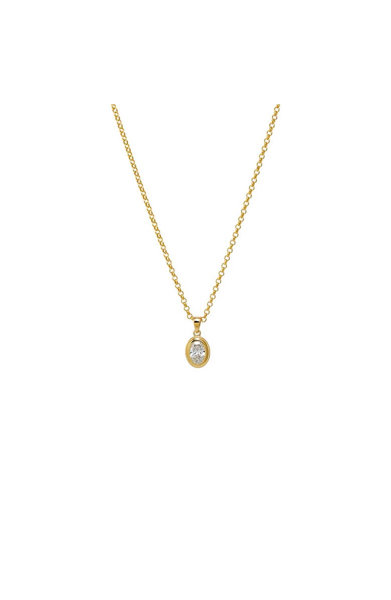 BY ADINA EDEN Lab Grown Diamond Oval Bezel Charm 14K, Main, color,