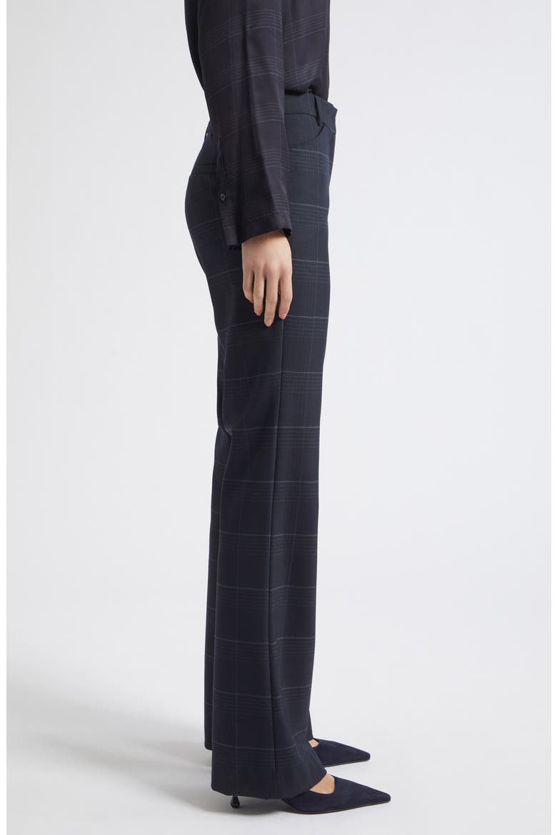 Galante Plaid Wool Blend Straight Leg Pants, Alternate, color, NAVY