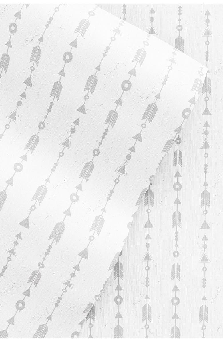 HOMESPUN IENJOY HOME Premium Ultra Soft Elegant Beaded Arrows 4-Piece Sheets Set, Alternate, color, Light Gray