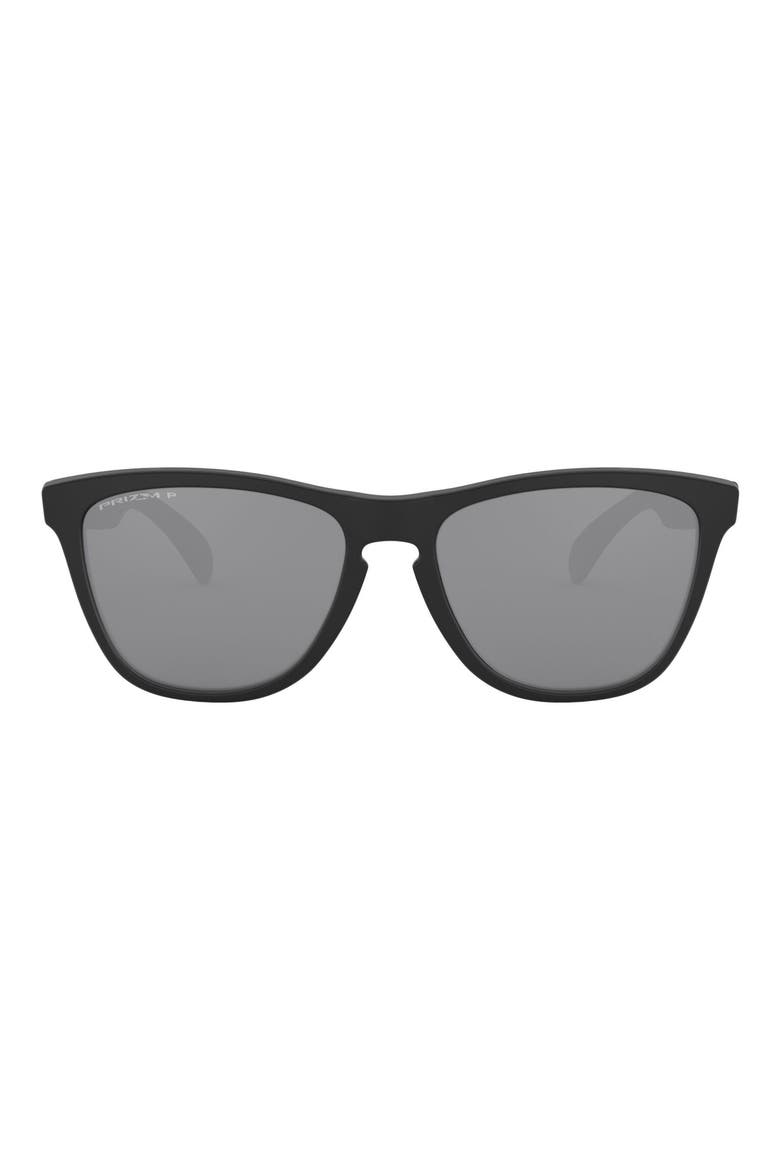 55mm Polarized Square Sunglasses, Main, color, MATTE BLACK/ PRIZM BLACK