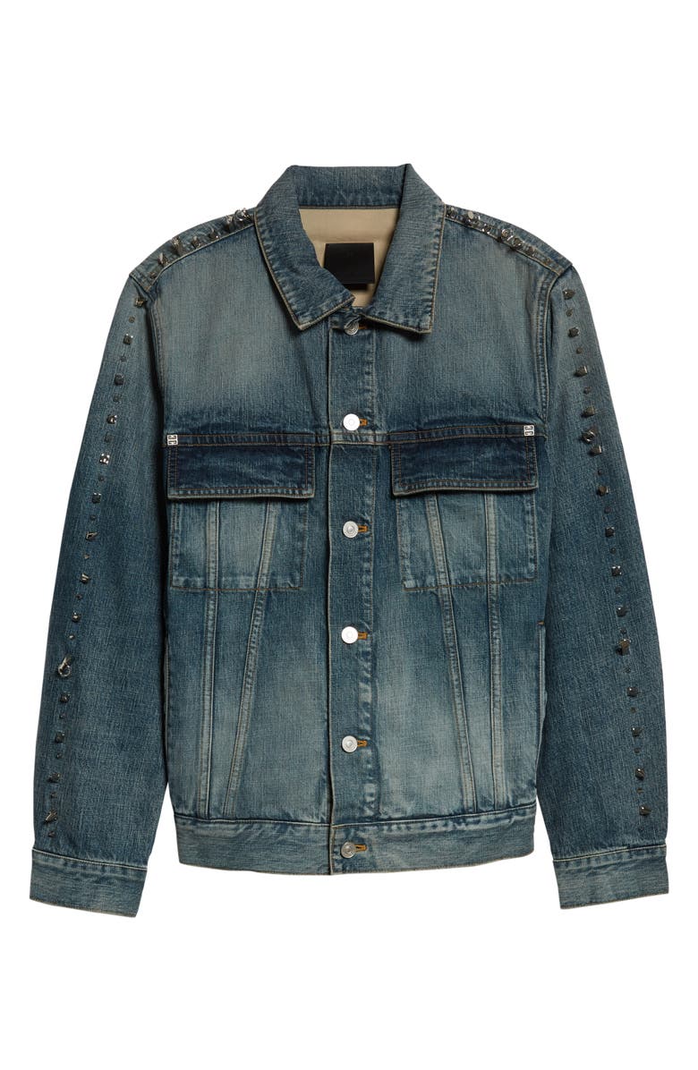 Givenchy Studded Denim Jacket, Alternate, color, 