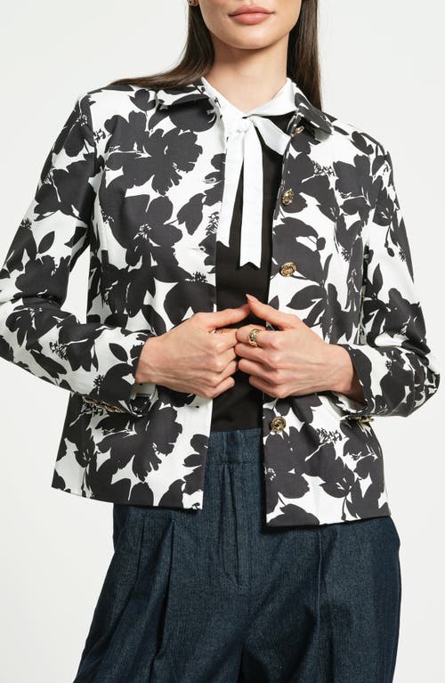 Isaac Mizrahi New York Sateen Jacket In Black