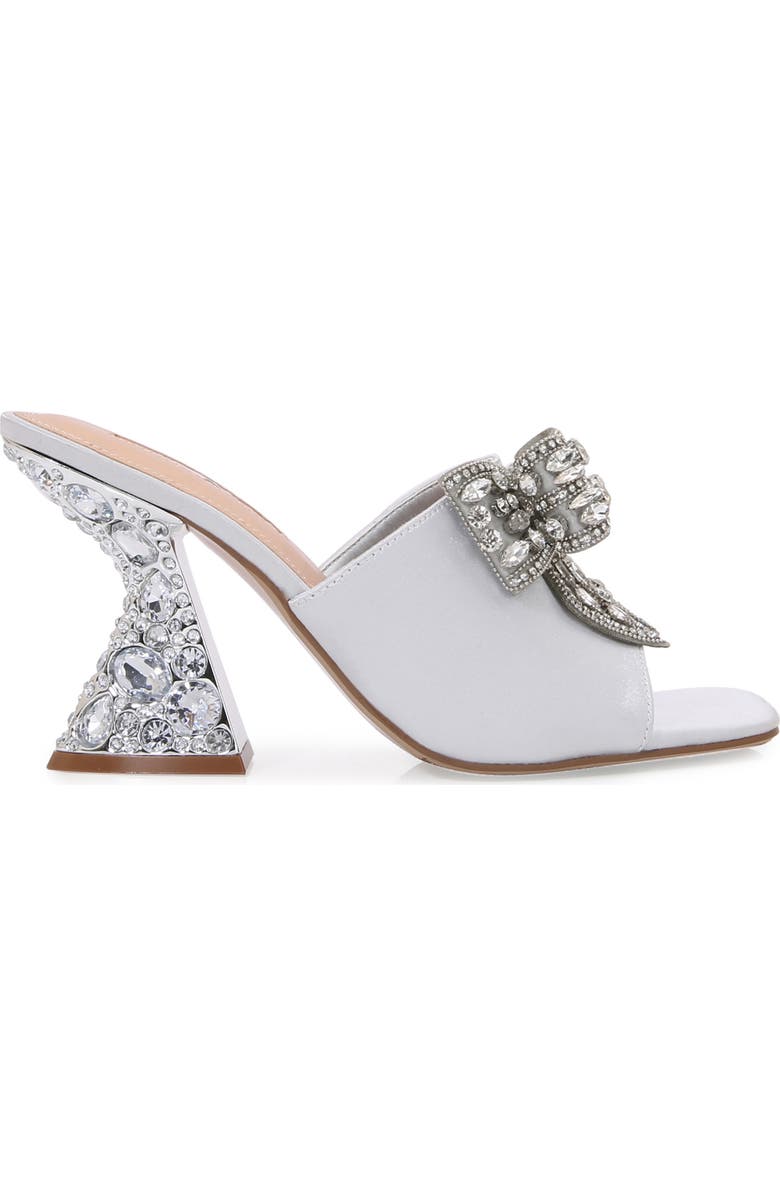 LADY COUTURE Spark Crystal Bow Mule, Alternate, color, Silver