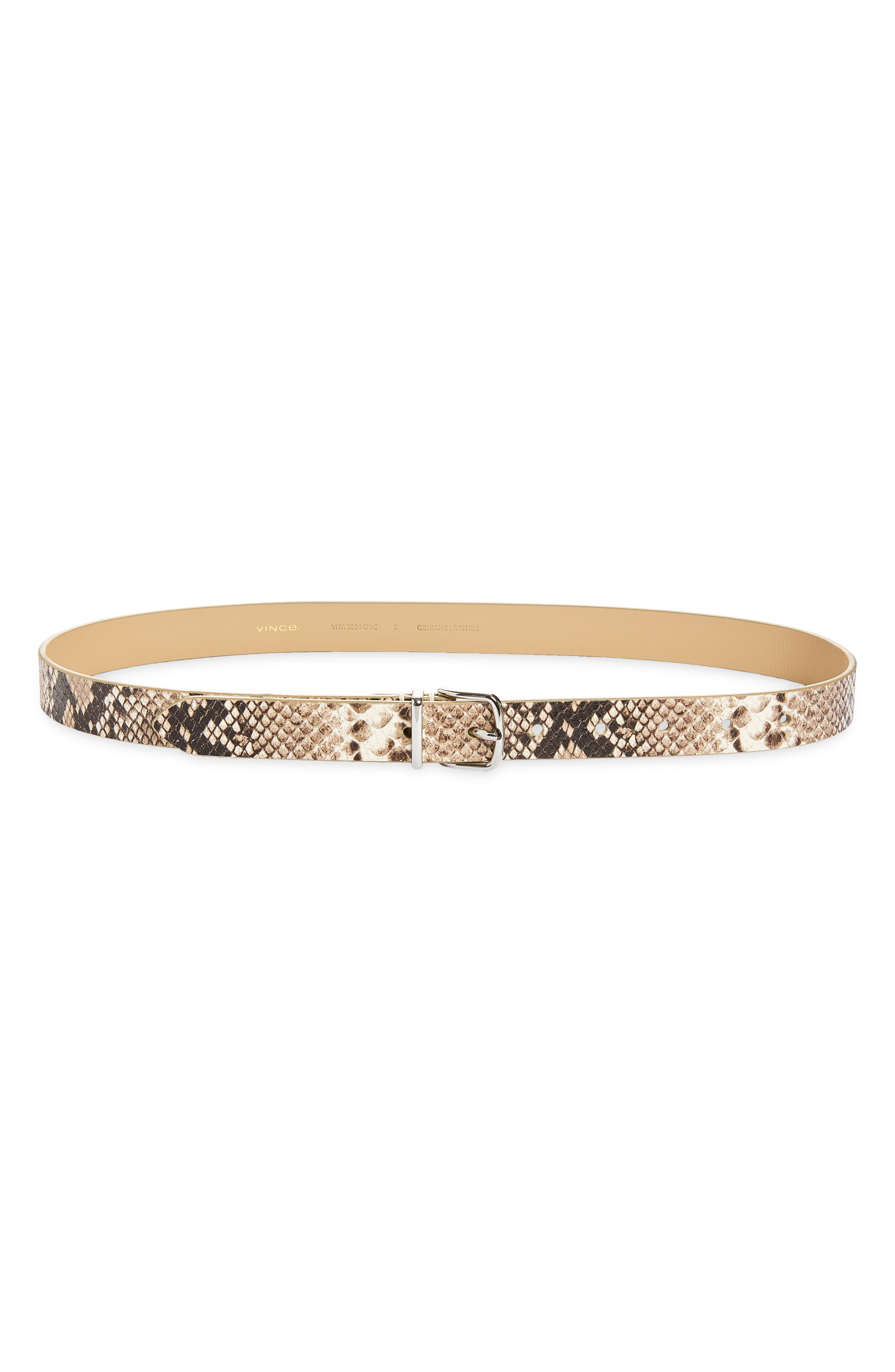 Snakeskin Textured Belt