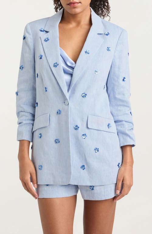 Cinq À Sept Cinq A Sept Kylie Embellished Blazer In Blue Hydrangea