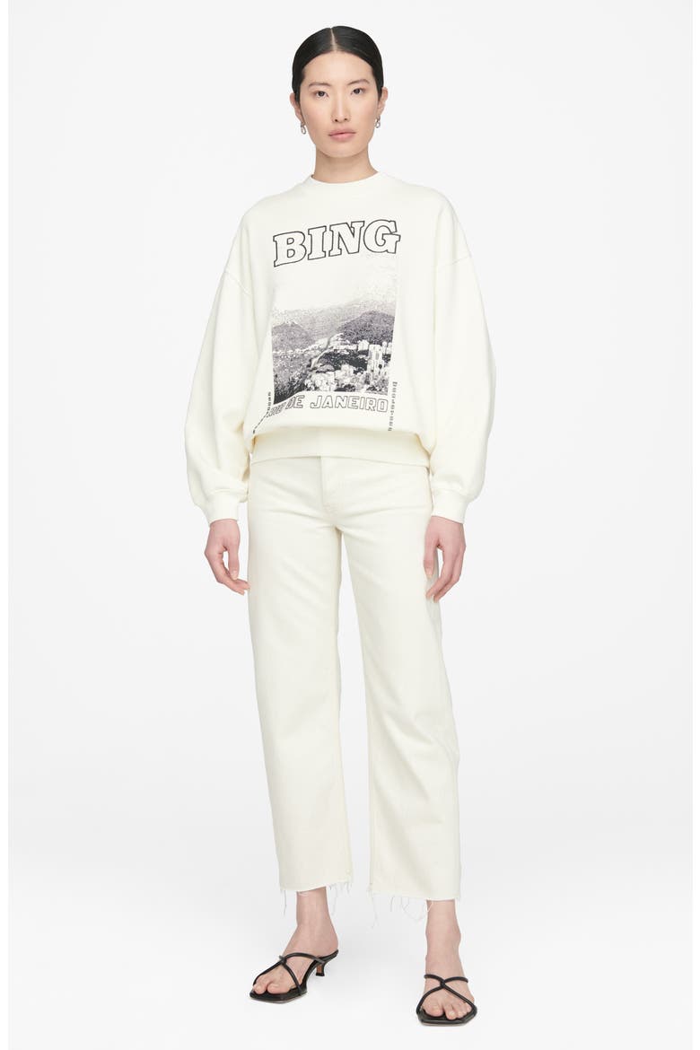 Jaci Rio de Janeiro Organic Cotton Graphic Sweatshirt, Alternate, color, CREAM