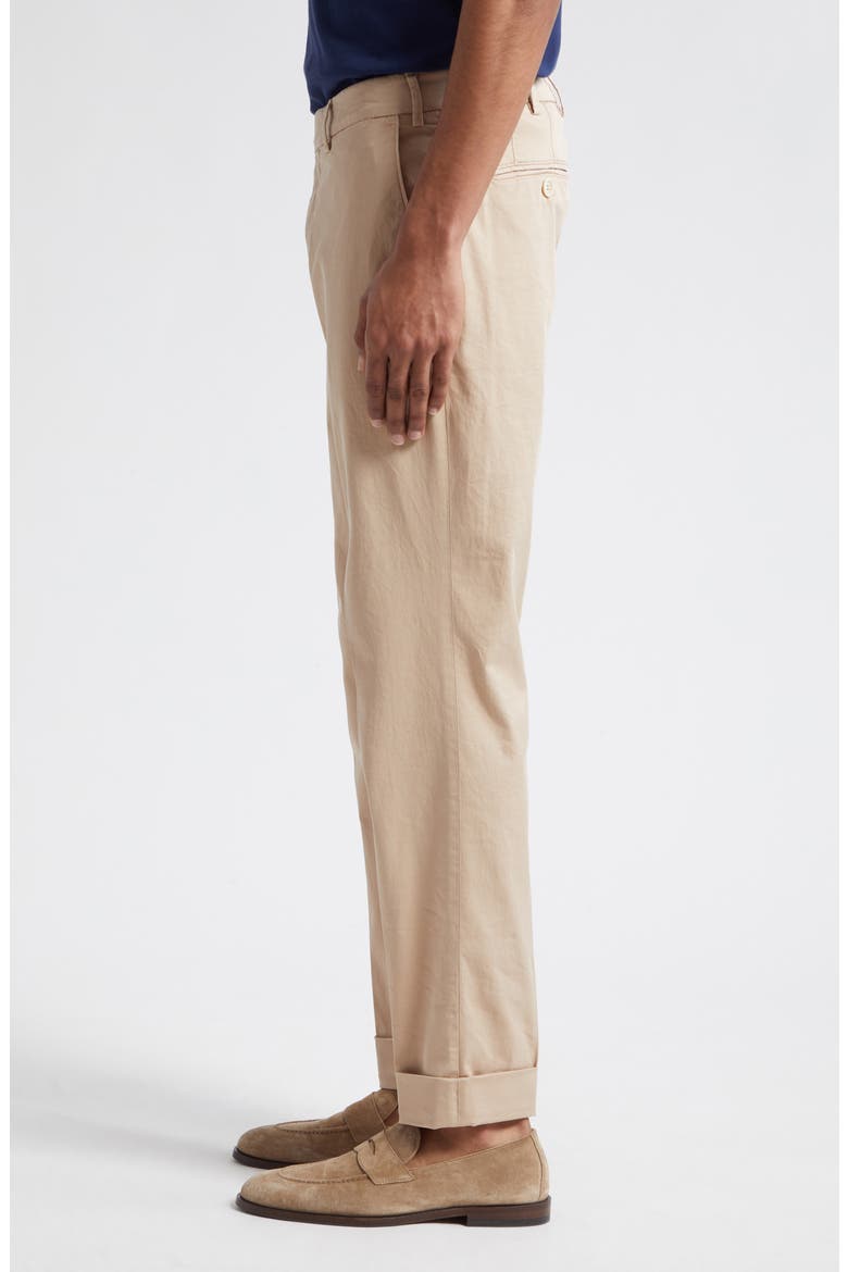Italian Fit Garment Dyed Stretch Cotton Pants, Alternate, color, FARRO