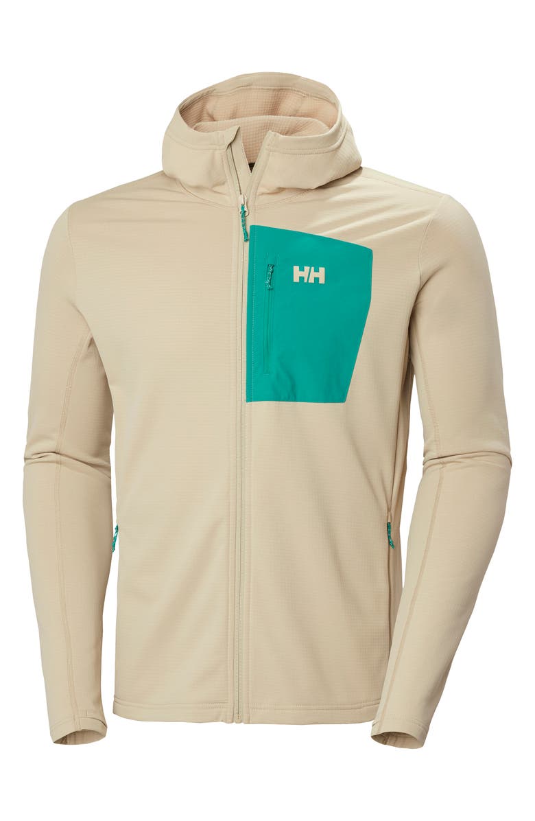 Helly Hansen Versalite Fleece Hooded Jacket, Alternate, color, Khaki / Sand