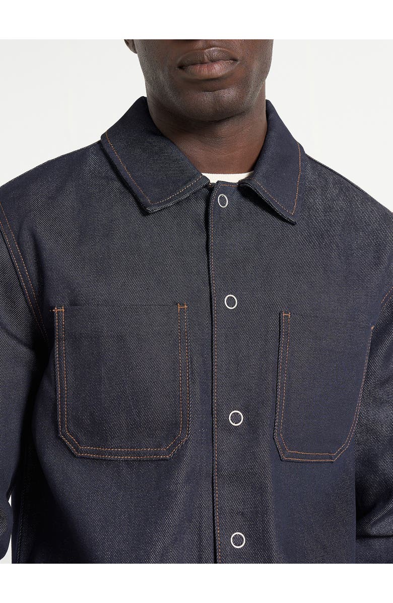 Manière De Voir Asher Unisex Denim Shirt, Alternate, color, Indigo