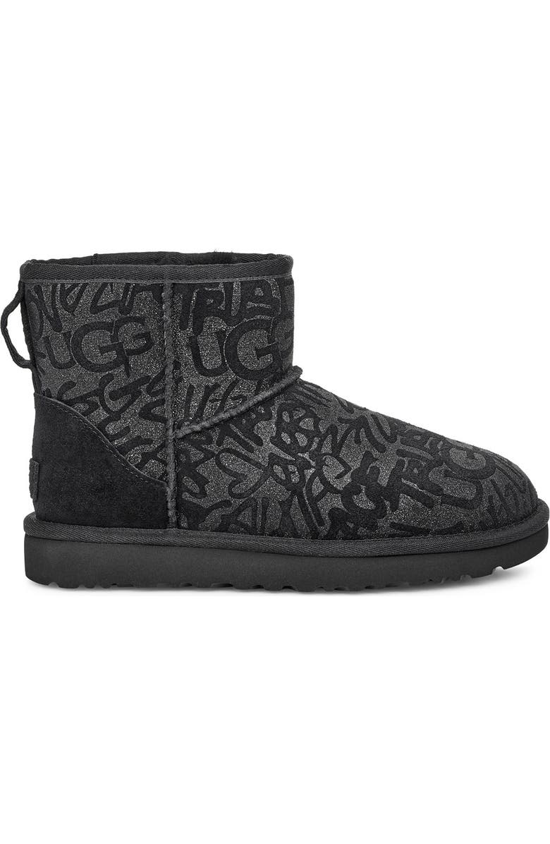 UGG<sup>®</sup> Classic Mini Sparkle Graffiti Boot, Alternate, color,
