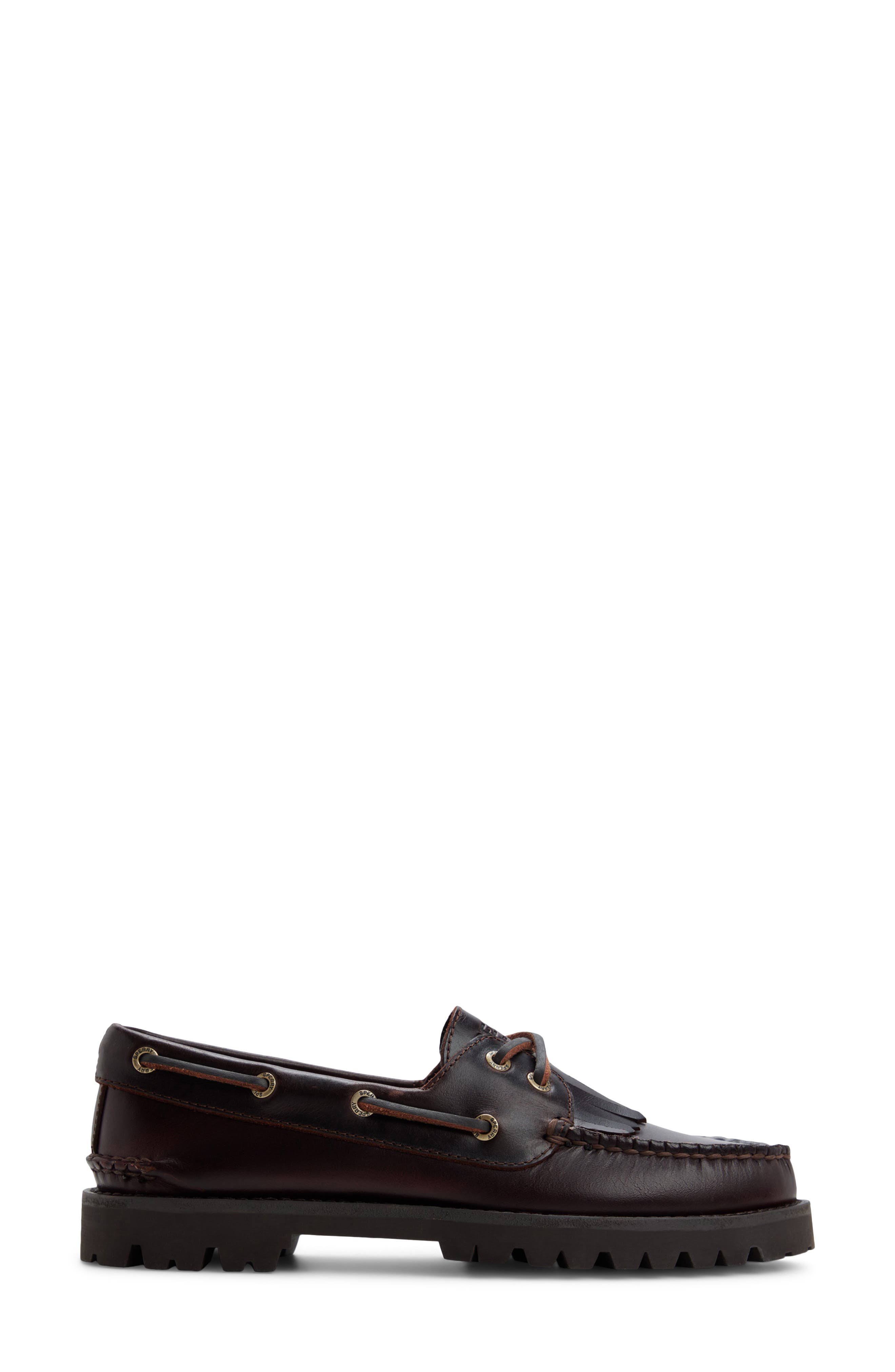 Authentic Original Kiltie Lug Boat Shoe, Alternate, color, AMARETTO