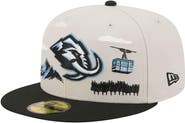 New Era Men's New Era  Tan/Black Utah Mammoth Localized City Icon 59FIFTY Fitted Hat