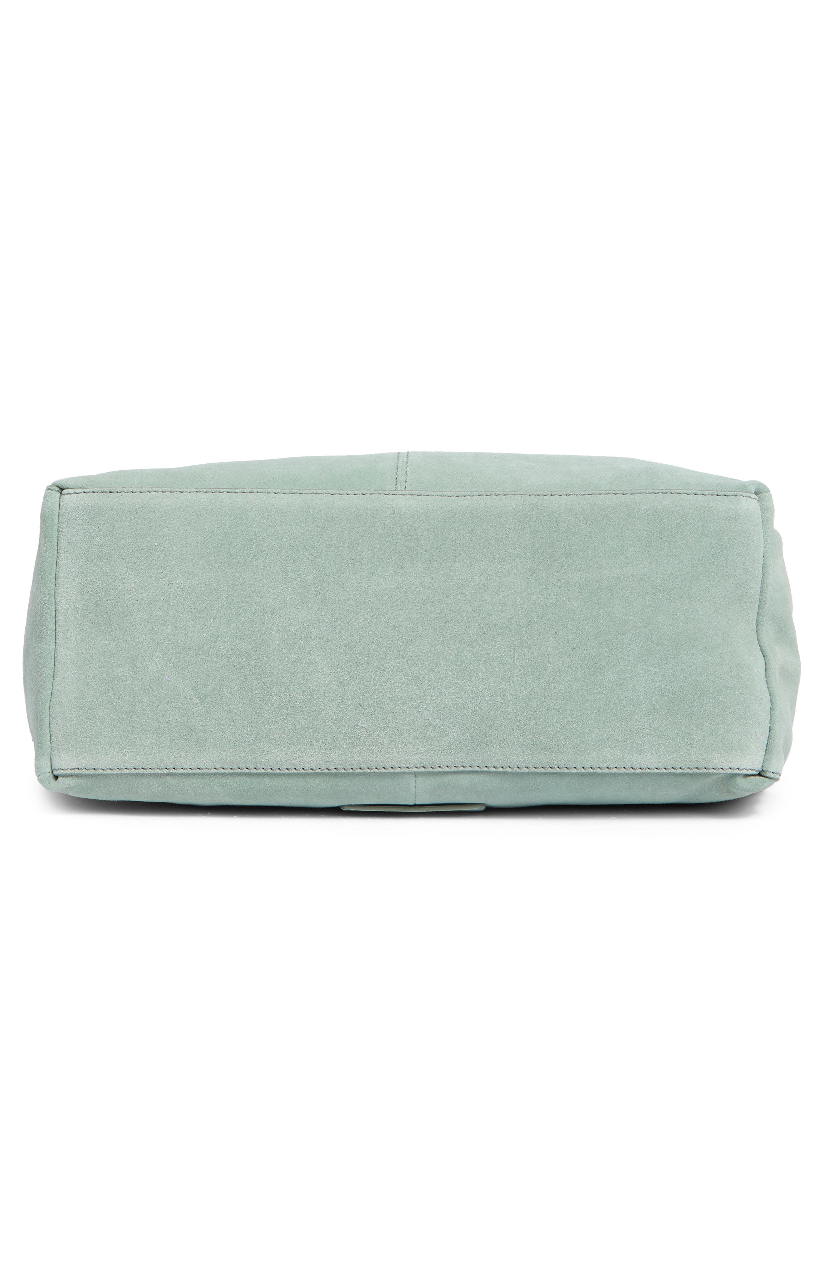Clem Leather Hobo Bag, Alternate, color, SAGE CRYSTAL SOFT COW SUEDE LE