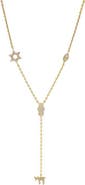 BY ADINA EDEN Pave Protection Charms Lariat Necklace