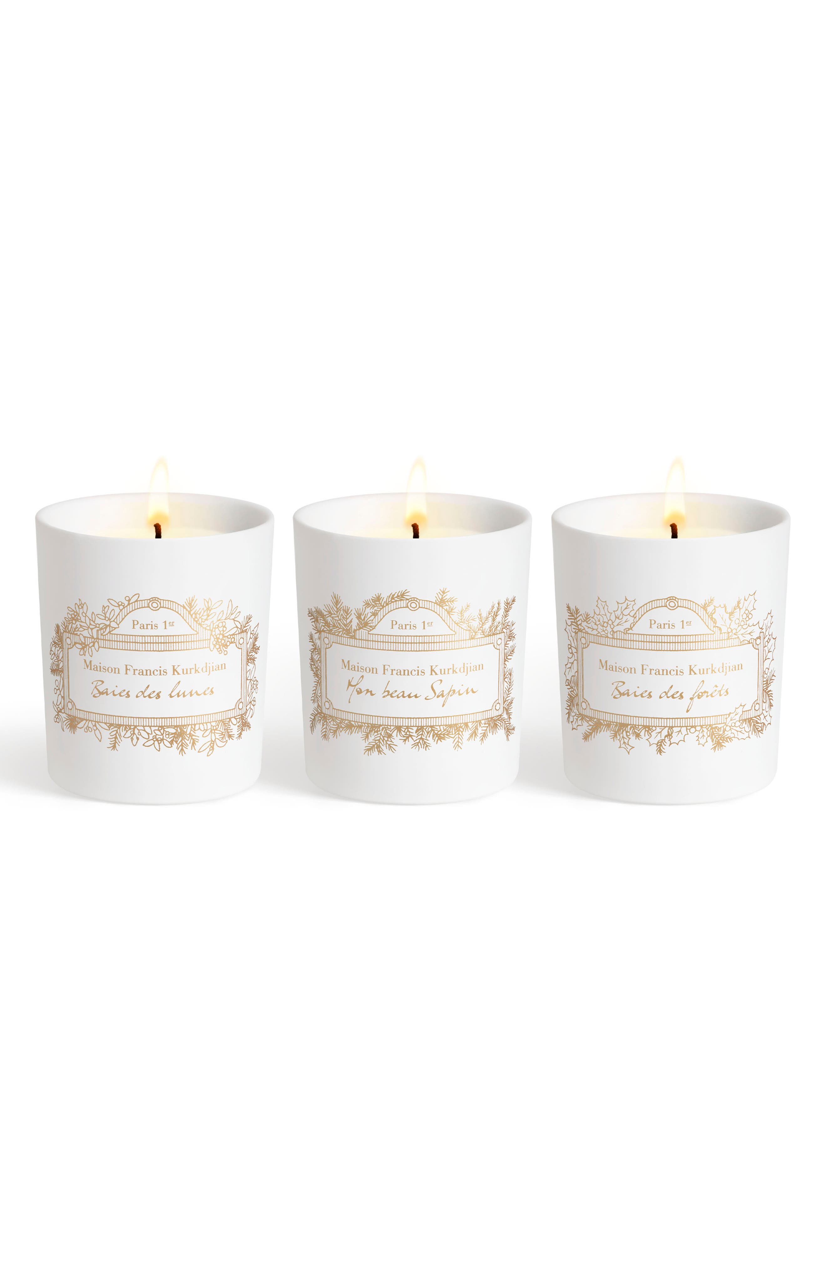 Maison Francis Kurkdjian Trio of Scented Candles 