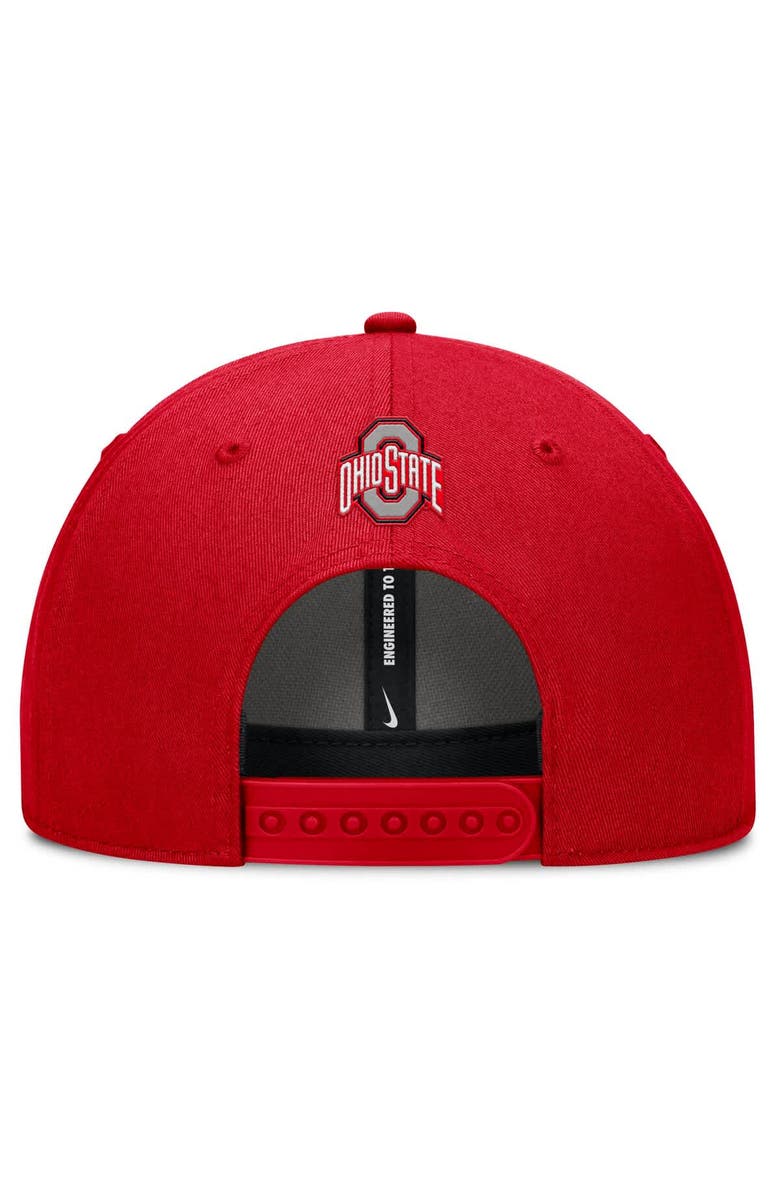 Nike Men's Nike Scarlet Ohio State Buckeyes Slanted Primetime Rise Performance Adjustable Hat, Alternate, color, Scarlet