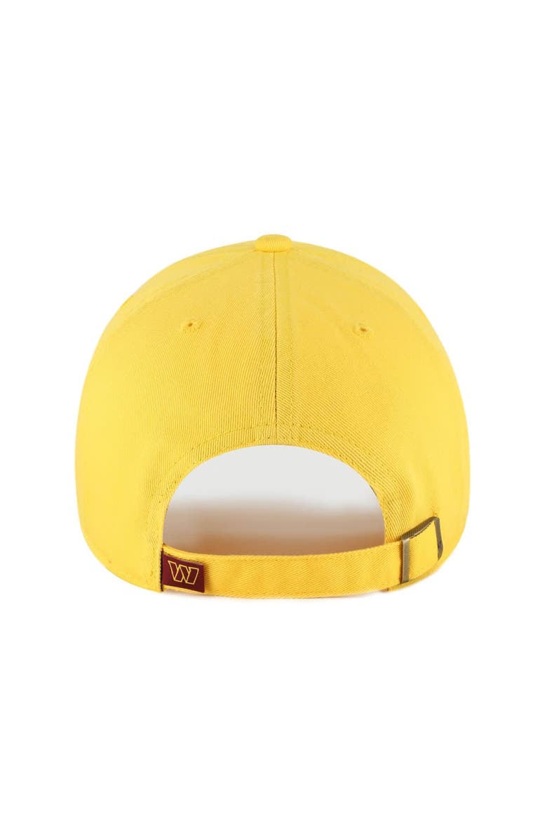 Men's '47  Gold Washington Commanders Cleanup Adjustable Hat, Alternate, color, Gold
