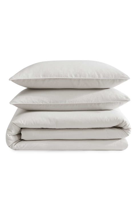 Soft Linen Blend Duvet Cover & Shams Set