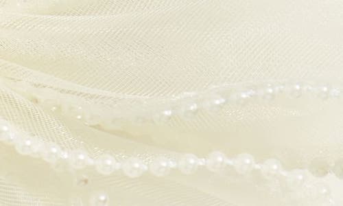 BP. BP. FAUX PEARL TRIM CHIFFON BOW BARRETTE