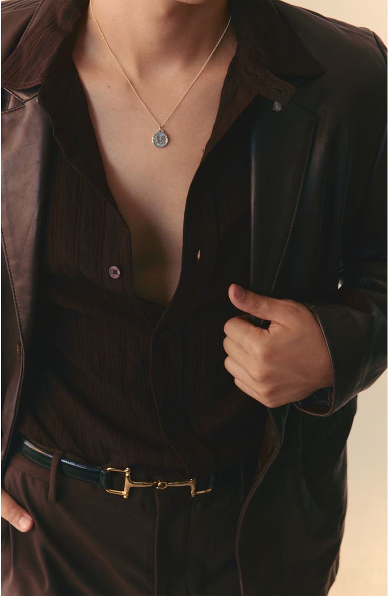 LOUPN Royal Horse Pendant Necklace, Alternate, color, Silver