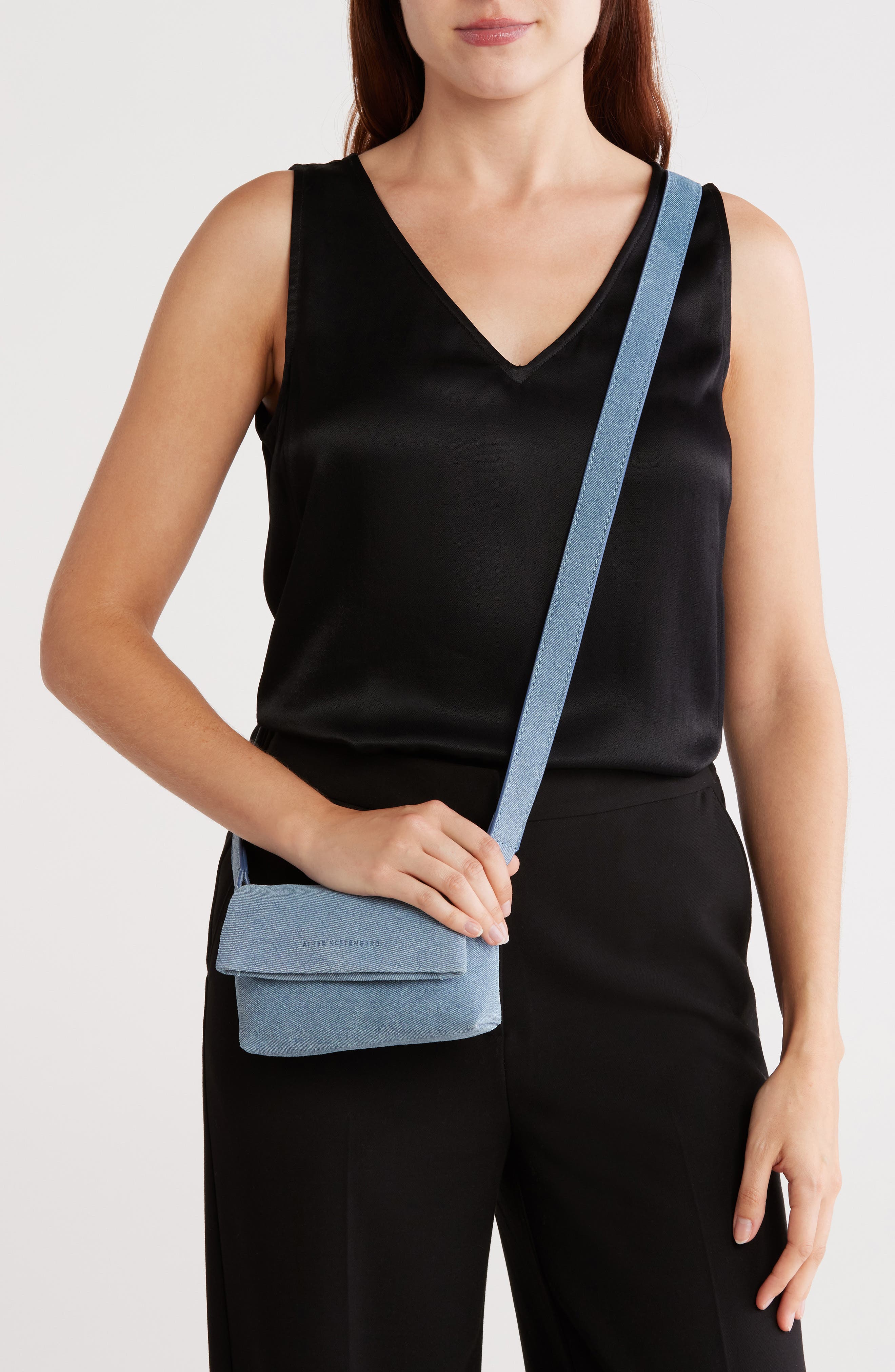 AIMEE Preston Mini Crossbody, Alternate, color, Blue Denim