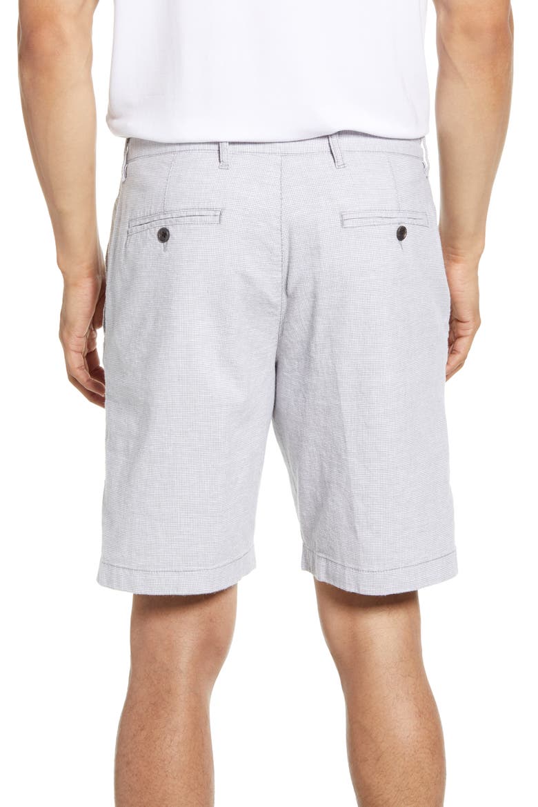 Linen Blend Chino Shorts, Alternate, color, GREY WEATHER HOUNDSTOOTH