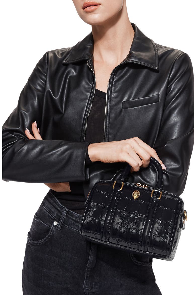 Boston Handle Kitchen Kurt Geiger London Small Kensington Boston Croc Embossed Leather Duffle ...