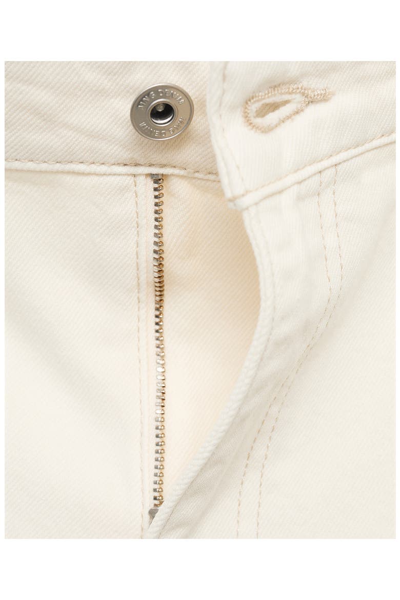 Relaxed Fit Denim Bermuda Shorts, Alternate, color, OFF WHITE