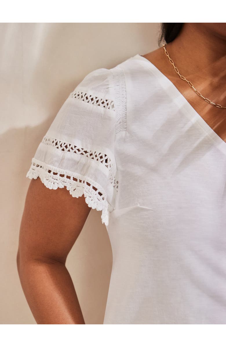 Live Unlimited Angel Sleeve Neck Top, Alternate, color, White