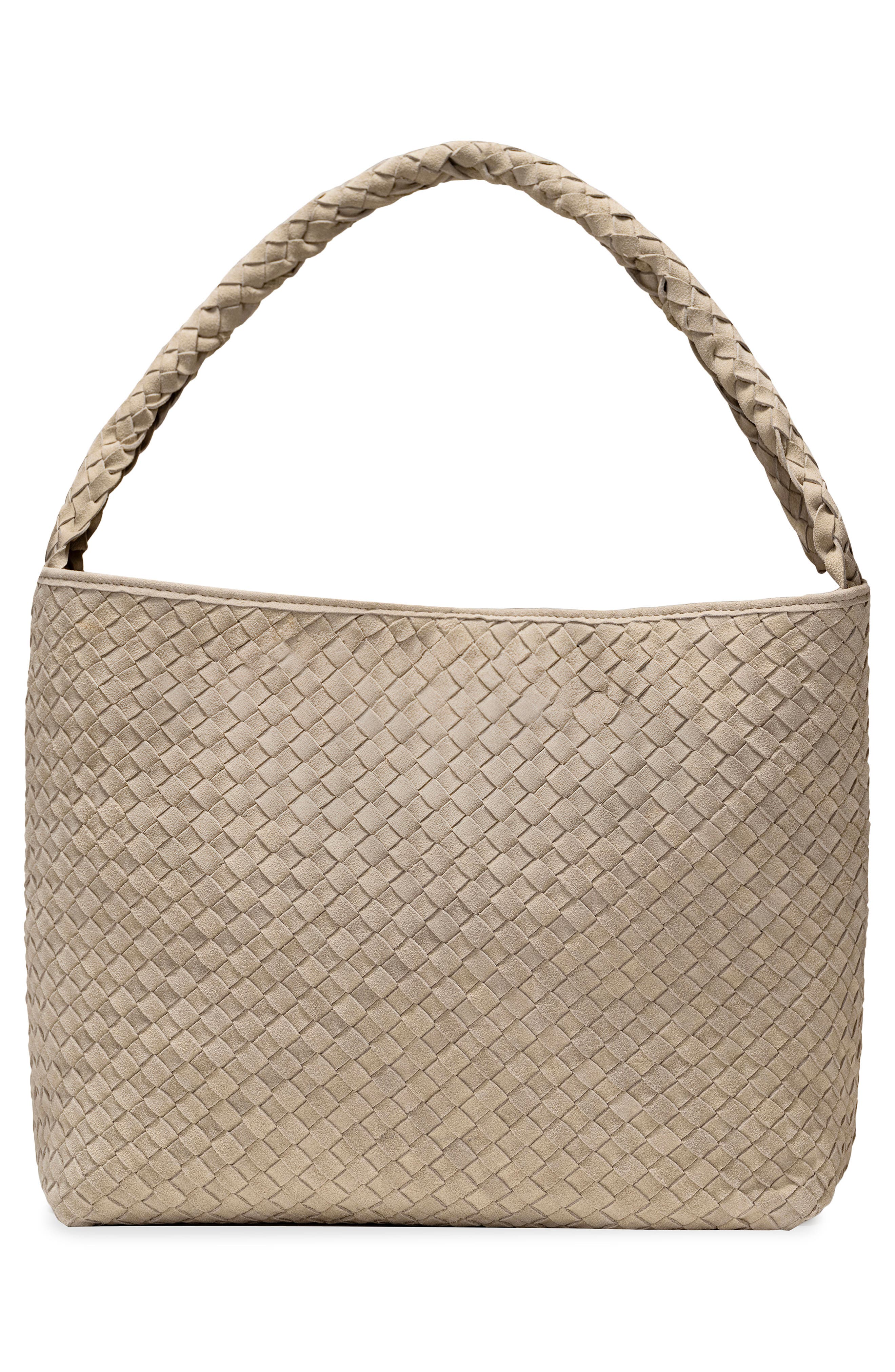 Ecotorie San Antonio Leather Hobo, Alternate, color, Beige