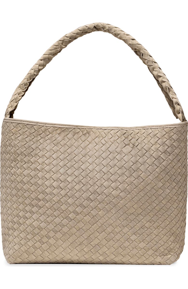 Ecotorie San Antonio Leather Hobo, Alternate, color, Beige