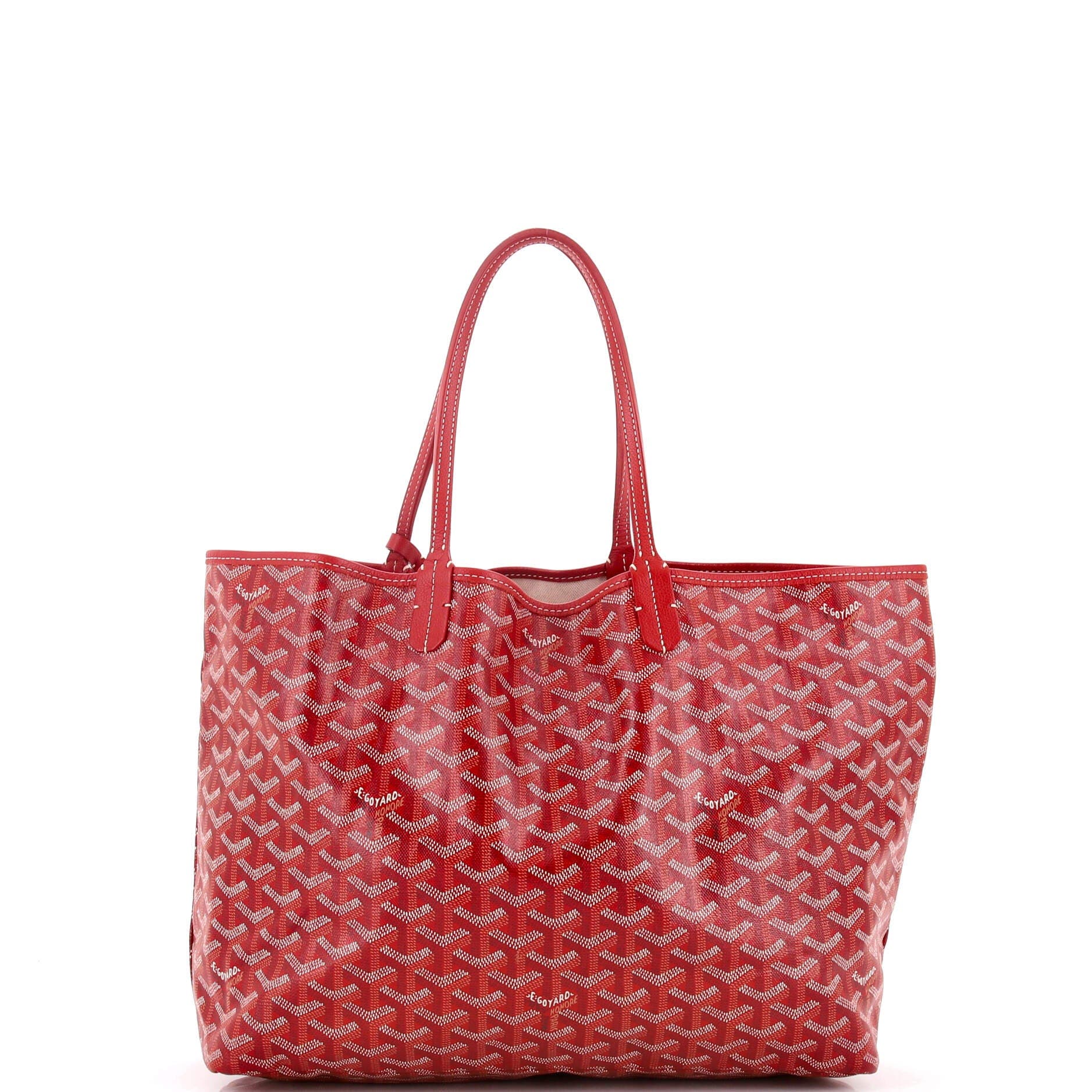 Pre-Owned Goyard Saint Louis Tote Coated Canvas PM, Main, color, Red