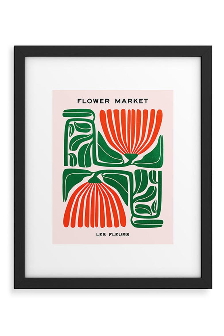 'Pippin Ferns Les Fleurs' by Ayeyokp Framed Wall Art, Main, color, GREEN