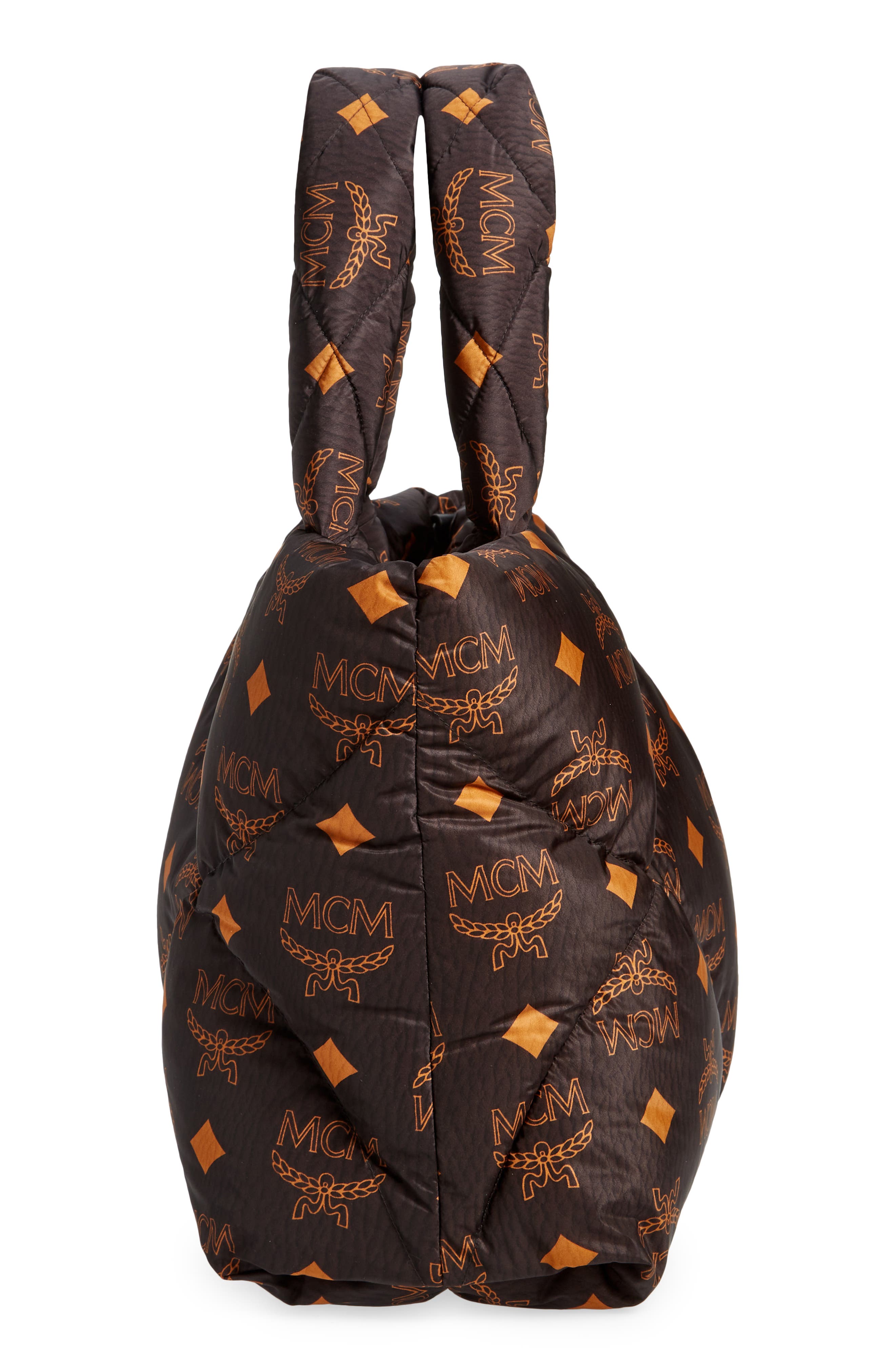 MCM Maxi Munchen Quilted Nylon Tote, Alternate, color, 