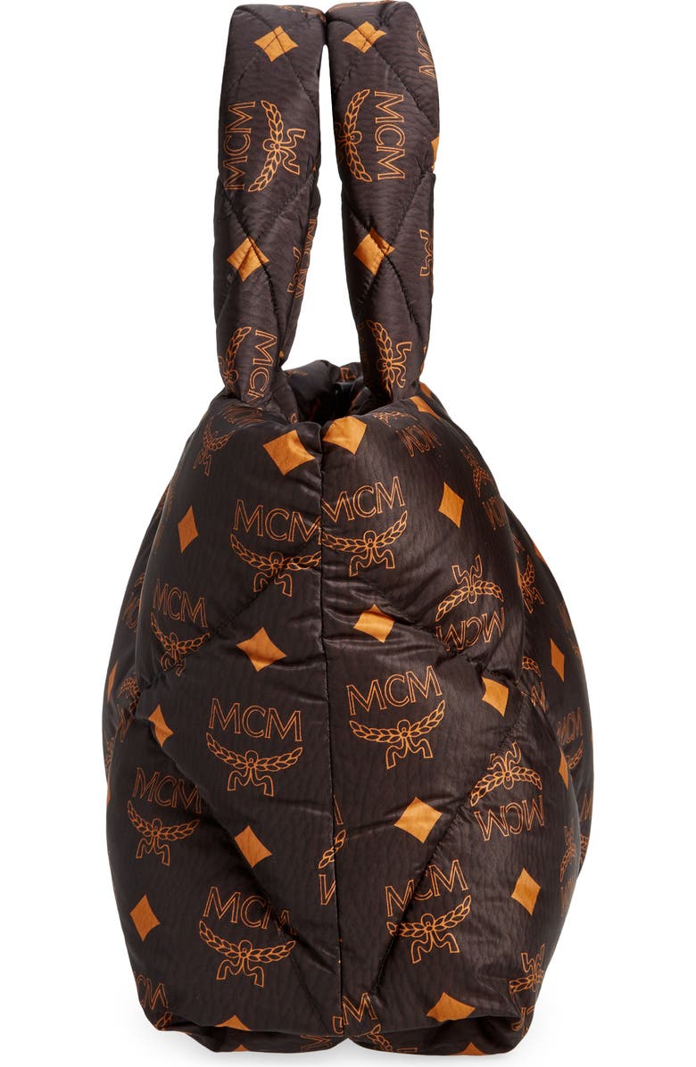 MCM Maxi Munchen Quilted Nylon Tote, Alternate, color,