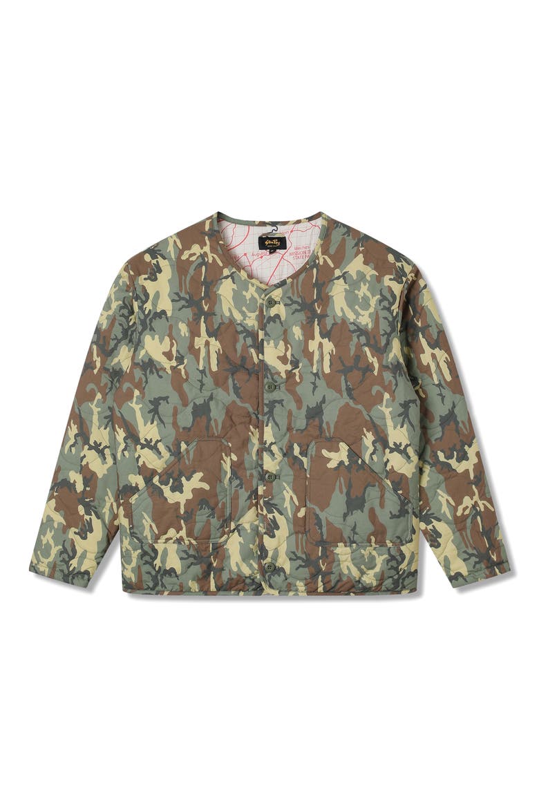 Reversible Quilted Liner Jacket, Main, color, WOODLAND DPM