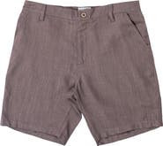 BURNSIDE Cotton & Linen Blend Shorts