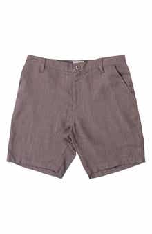 BURNSIDE Cotton & Linen Blend Shorts