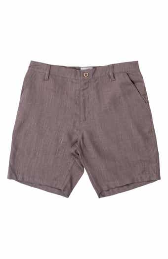 BURNSIDE Cotton & Linen Blend Shorts