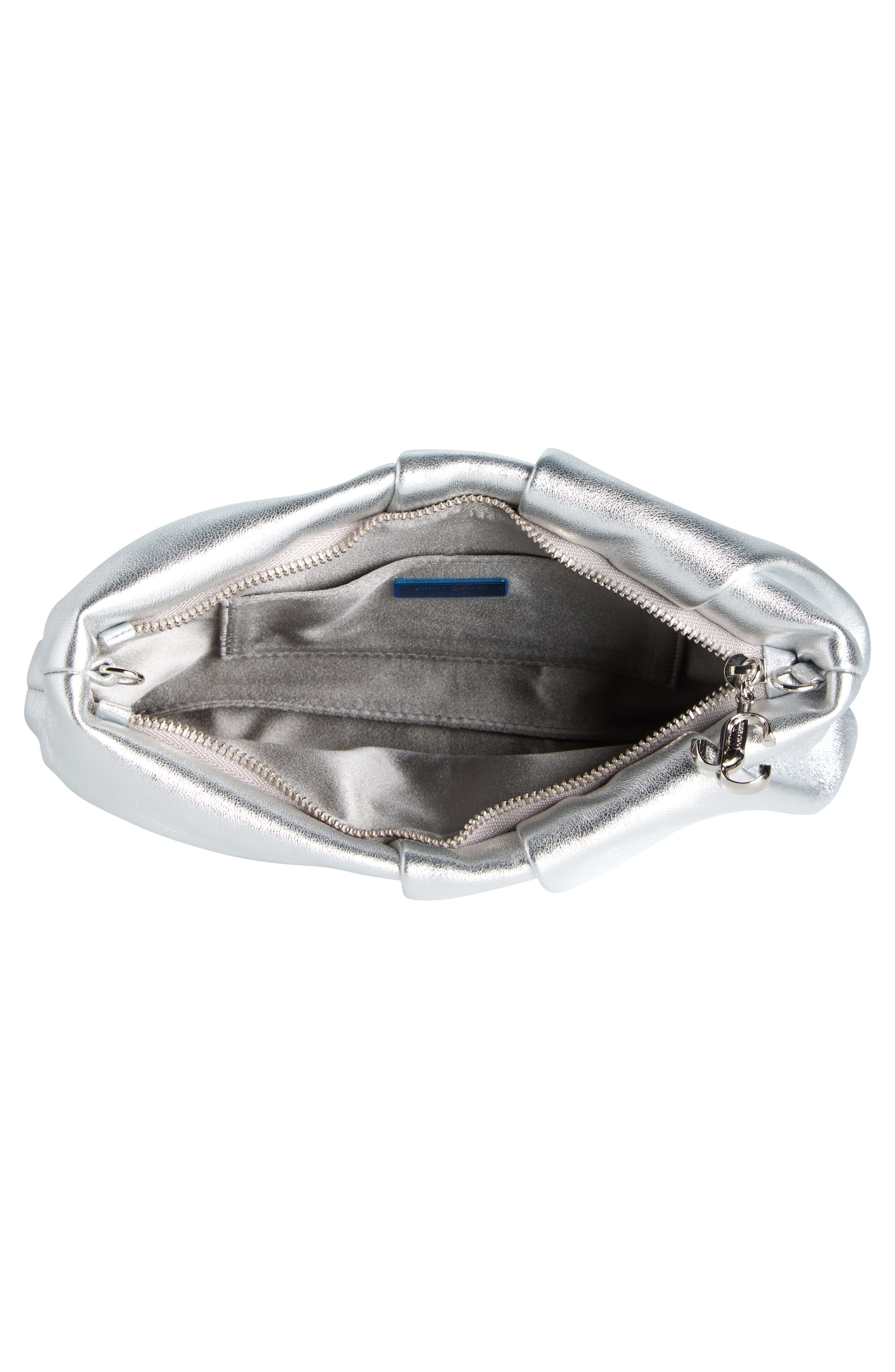 Jimmy Choo Bonny Metallic Leather Clutch, Alternate, color, 