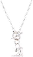 Pre-Owned Hermes Kelly Amulette Pendant Necklace Sterling Silver