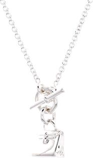 Pre-Owned Hermes Kelly Amulette Pendant Necklace Sterling Silver