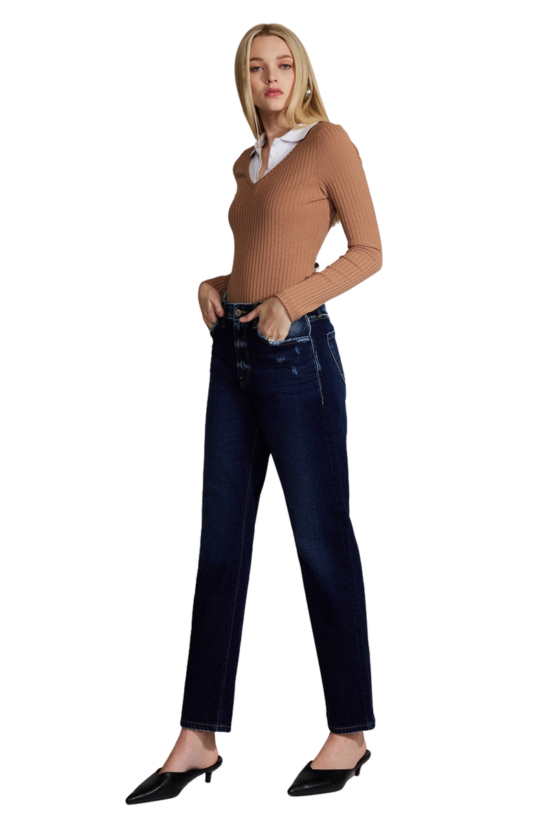 KanCan Premier Delores Premier High Rise Straight Jeans, Alternate, color, Dark Wash