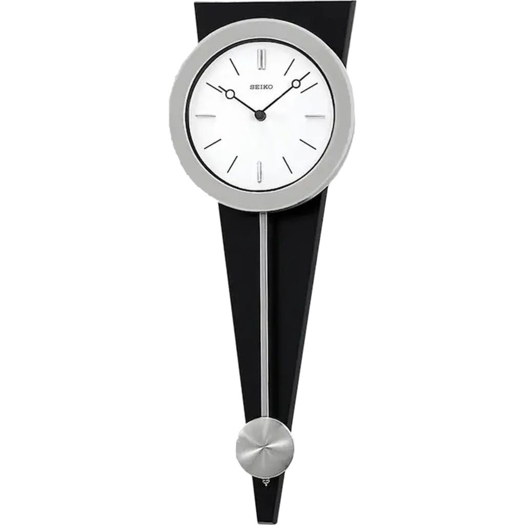 Seiko "zing" Pendulum Wall Clock In Black