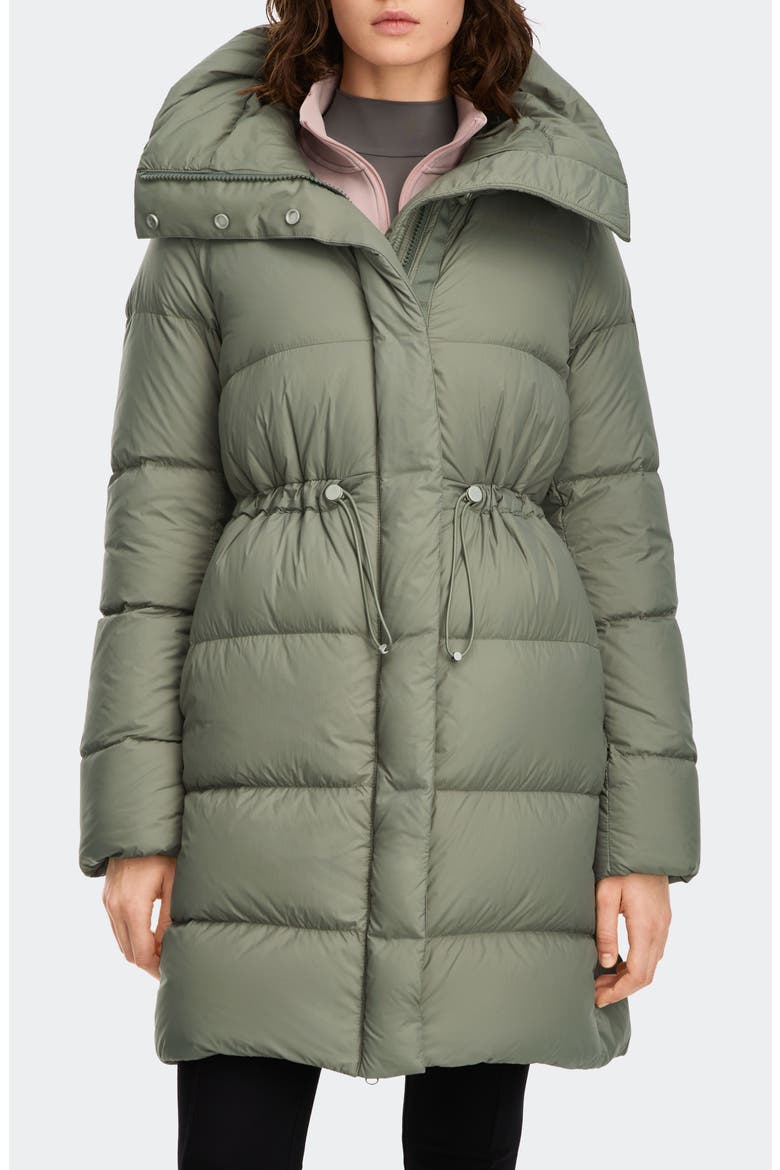 Montgomery Tonal Label 750 Fill Power Down Coat, Main, color, SAGEBRUSH